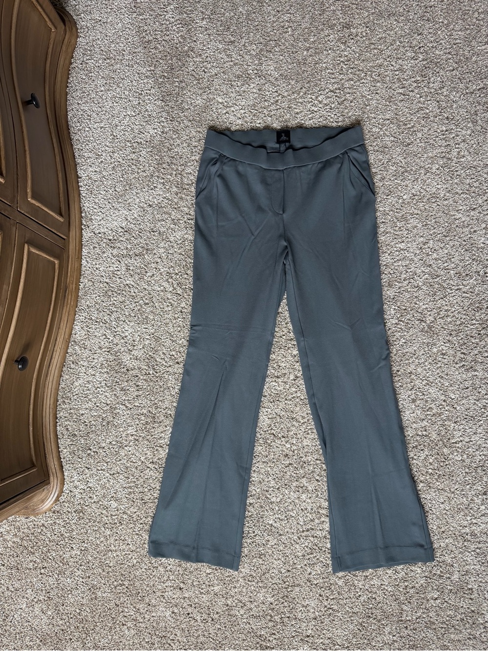 Jules & Leopold Gray Straight-Leg Pants